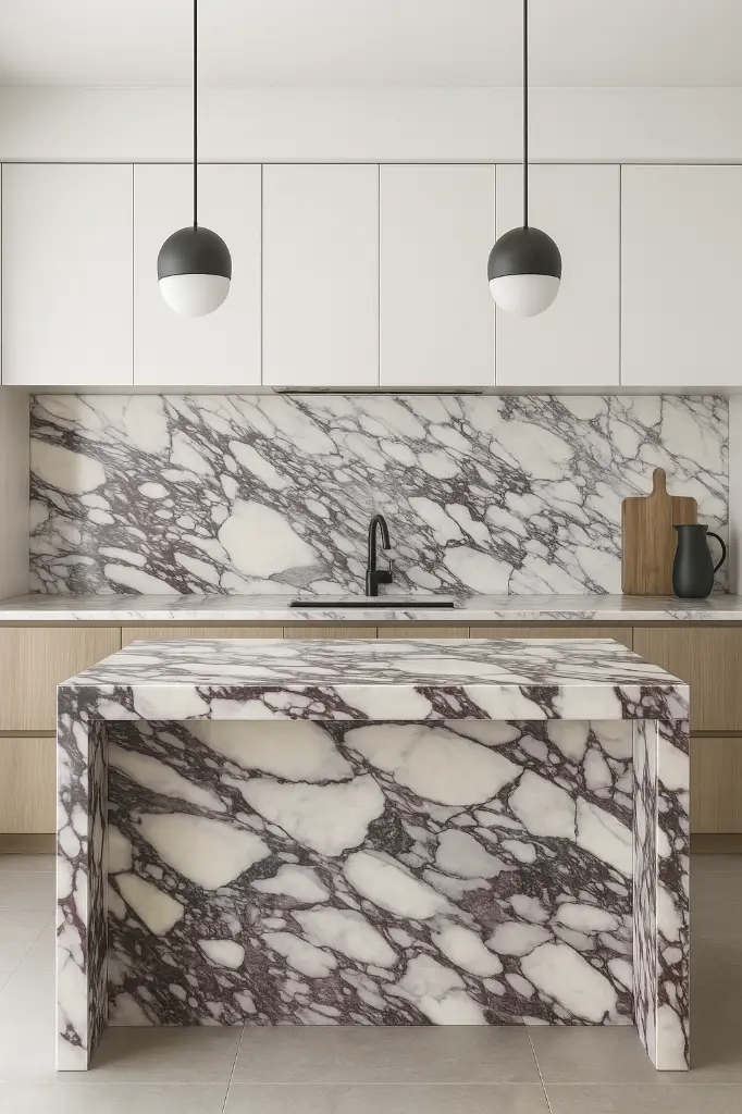 Calacatta Viola surface — Guava Quartz + Stone | Adam Stonetech (view 1)
