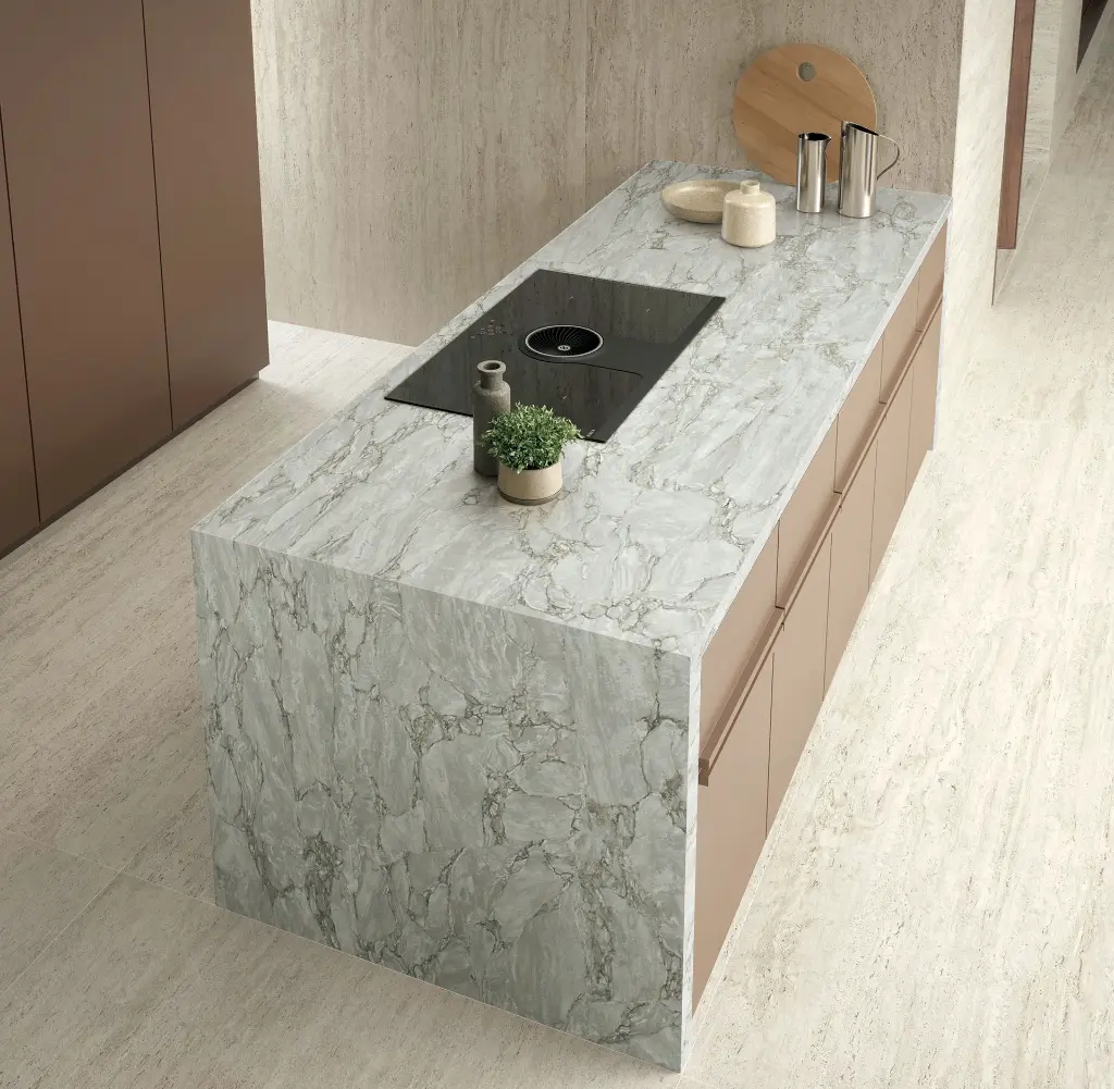 Crema Molina [AGQ8720] (leather) surface — Guava Quartz + Stone | Adam Stonetech (view 1)